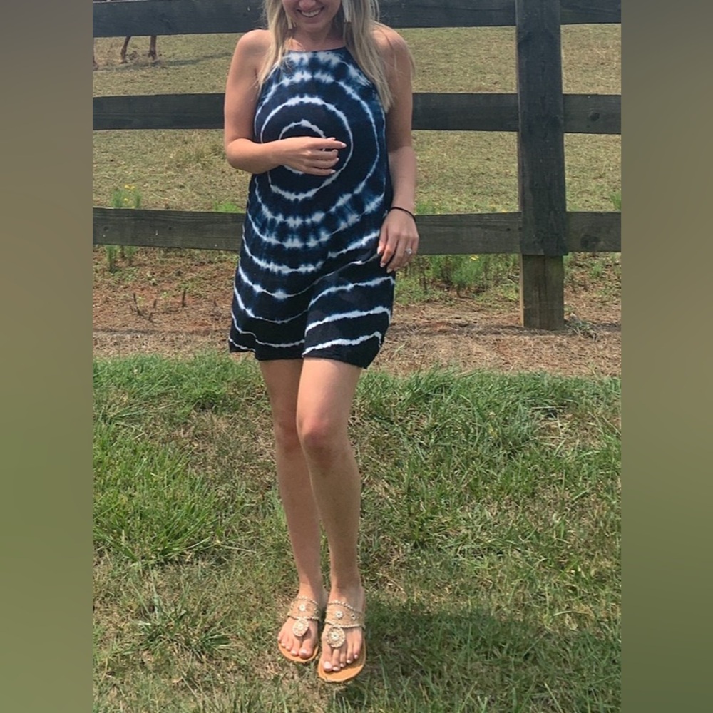 BLUE TIEDYE DRESS 🌀